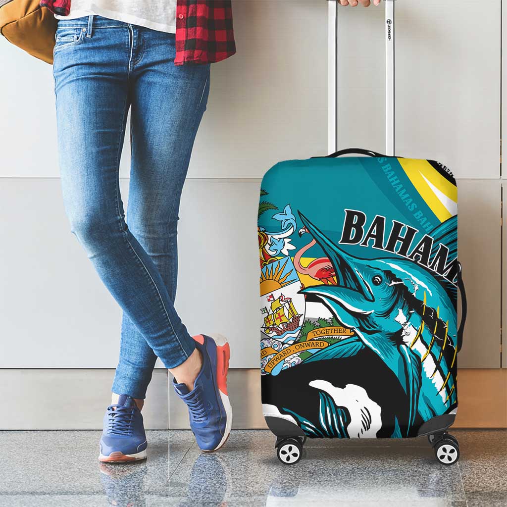 The Bahamas Blue Marlin Luggage Cover Bahamian Coat Of Arms