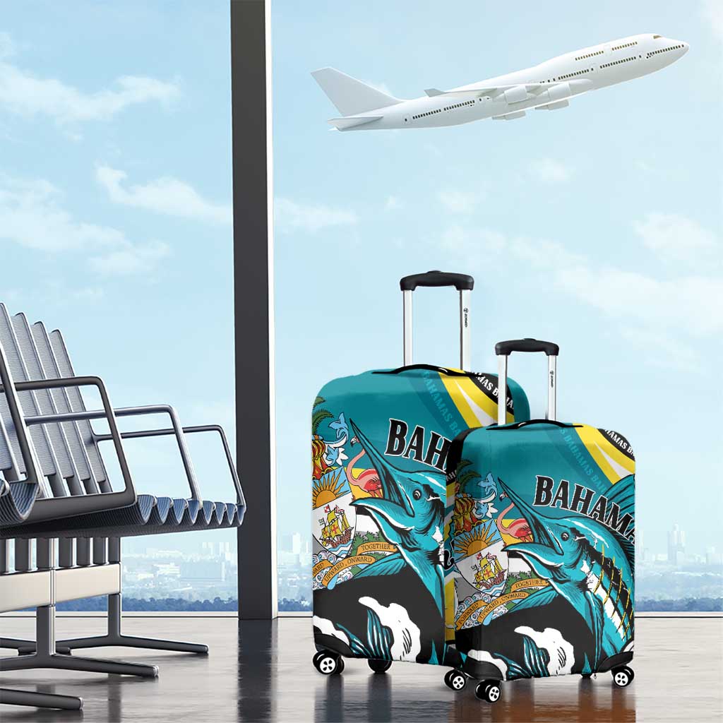 The Bahamas Blue Marlin Luggage Cover Bahamian Coat Of Arms