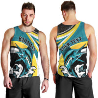 Personalised The Bahamas Blue Marlin Men Tank Top Bahamian Coat Of Arms