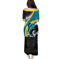 Personalised The Bahamas Blue Marlin Puletasi Bahamian Coat Of Arms