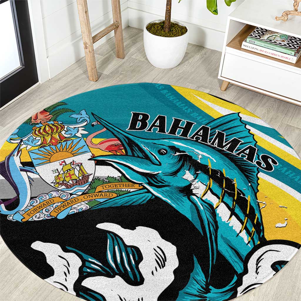 The Bahamas Blue Marlin Round Carpet Bahamian Coat Of Arms