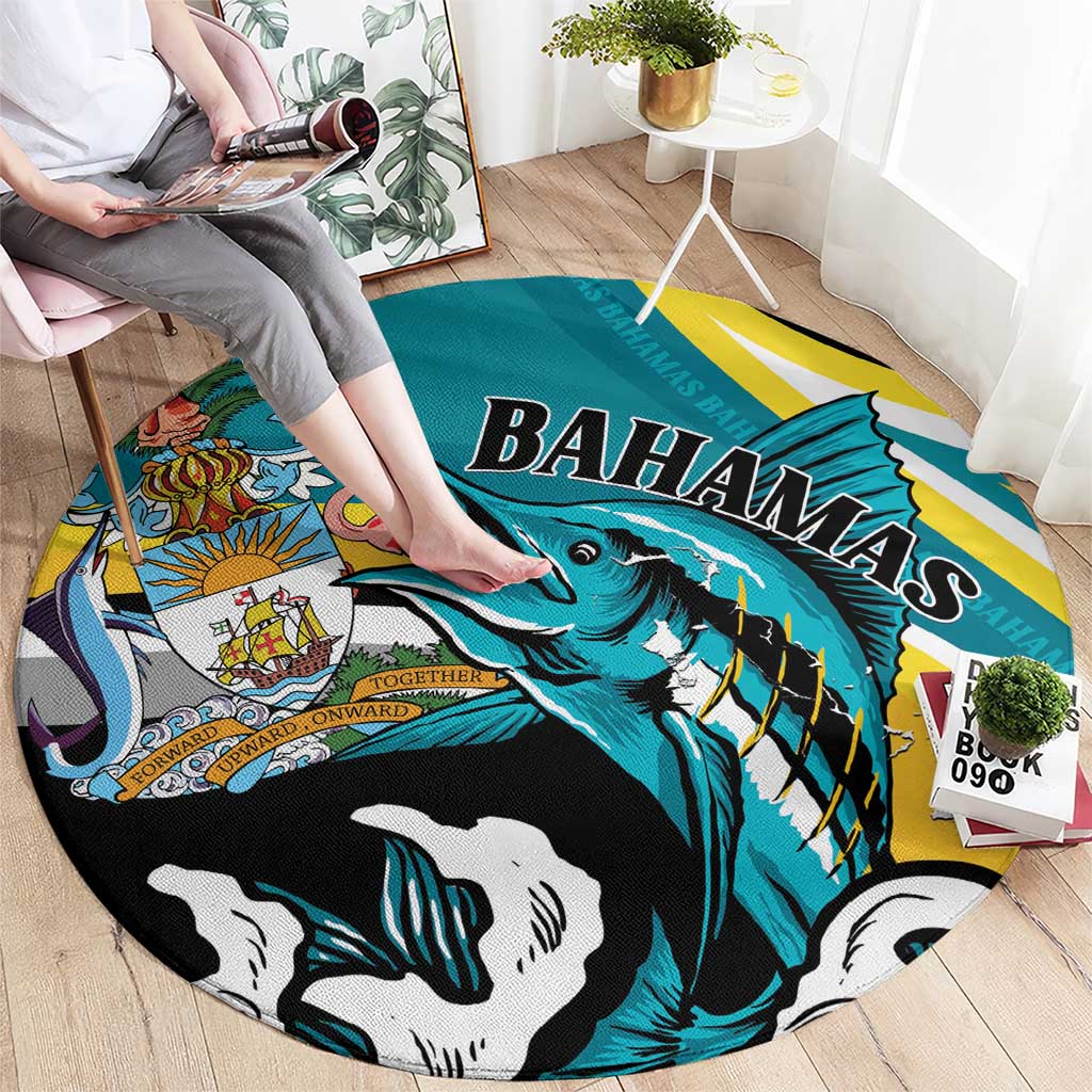 The Bahamas Blue Marlin Round Carpet Bahamian Coat Of Arms