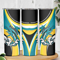 Personalised The Bahamas Blue Marlin Skinny Tumbler Bahamian Coat Of Arms