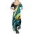 Personalised The Bahamas Blue Marlin Summer Maxi Dress Bahamian Coat Of Arms