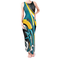 Personalised The Bahamas Blue Marlin Tank Maxi Dress Bahamian Coat Of Arms