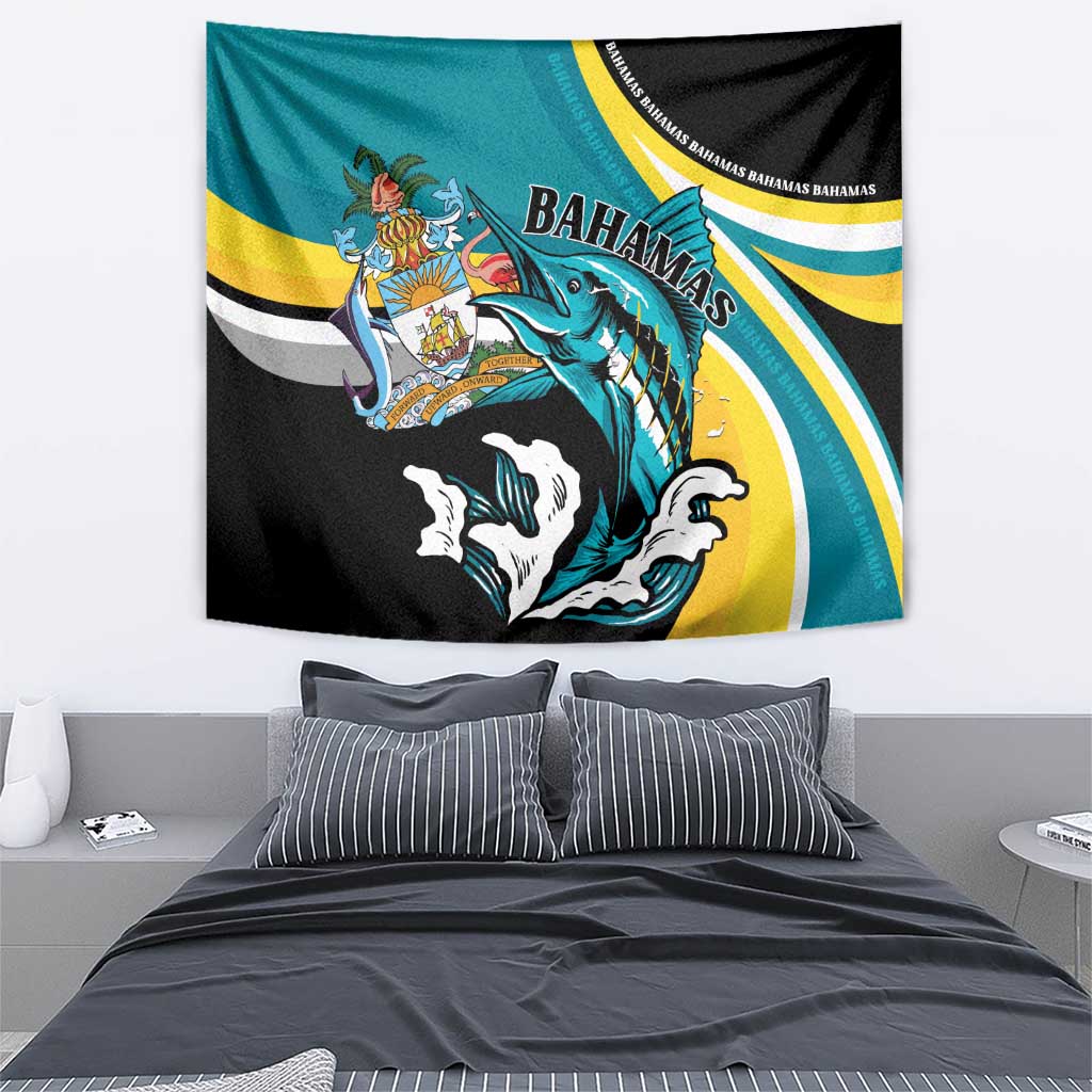 The Bahamas Blue Marlin Tapestry Bahamian Coat Of Arms
