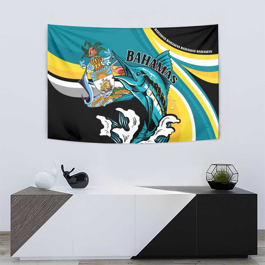 The Bahamas Blue Marlin Tapestry Bahamian Coat Of Arms