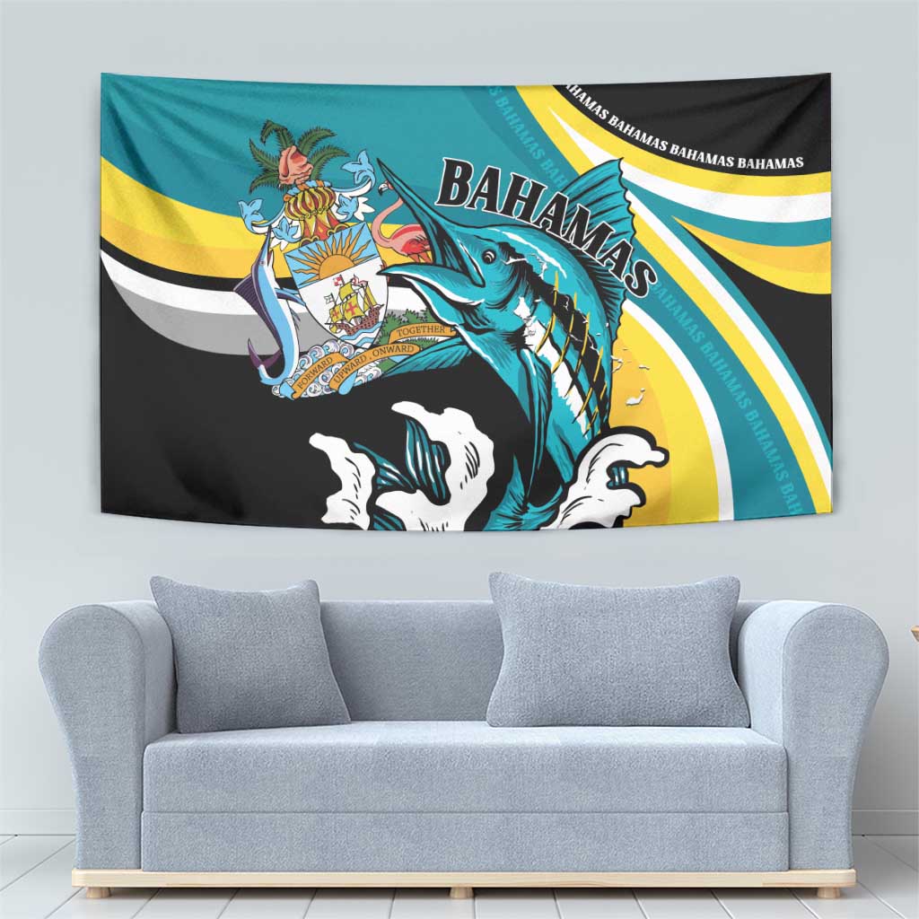 The Bahamas Blue Marlin Tapestry Bahamian Coat Of Arms