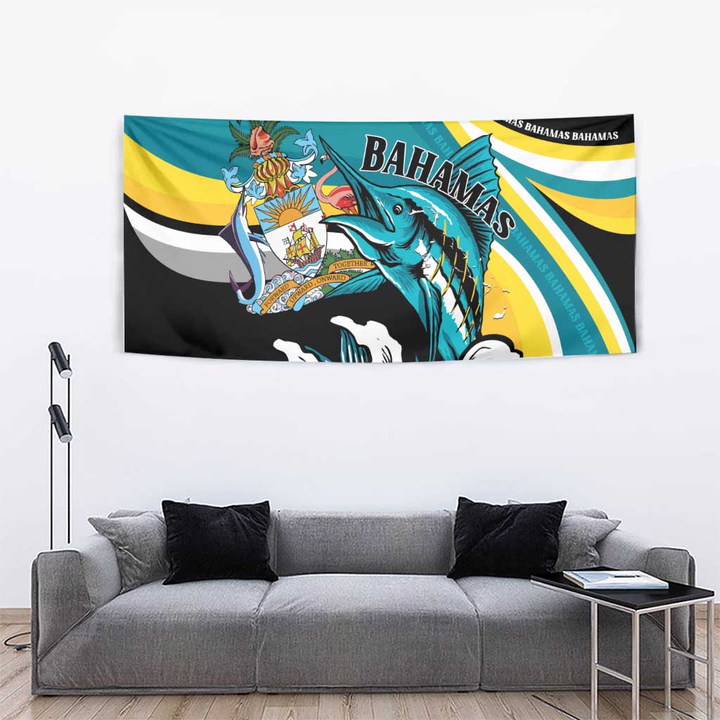 The Bahamas Blue Marlin Tapestry Bahamian Coat Of Arms