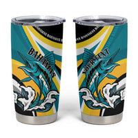 Personalised The Bahamas Blue Marlin Tumbler Cup Bahamian Coat Of Arms