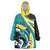 Personalised The Bahamas Blue Marlin Wearable Blanket Hoodie Bahamian Coat Of Arms