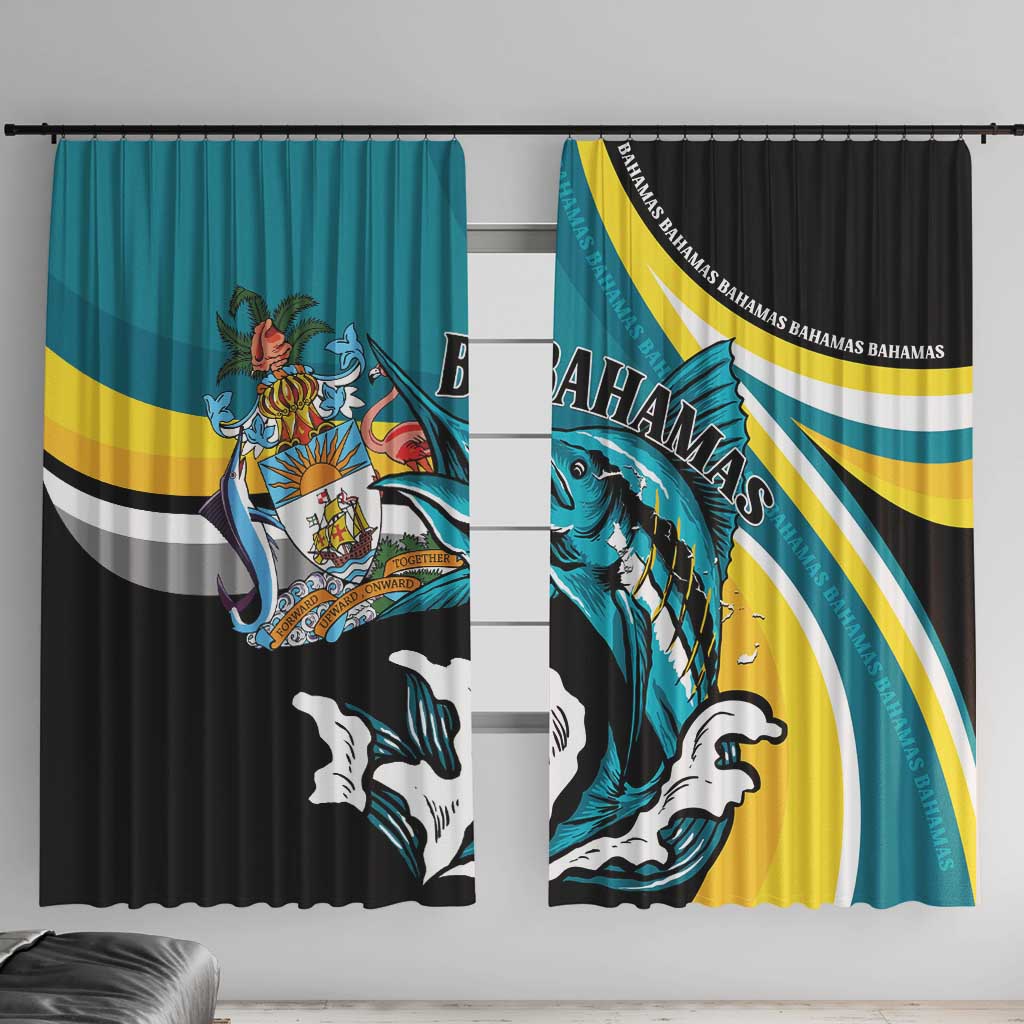 The Bahamas Blue Marlin Window Curtain Bahamian Coat Of Arms
