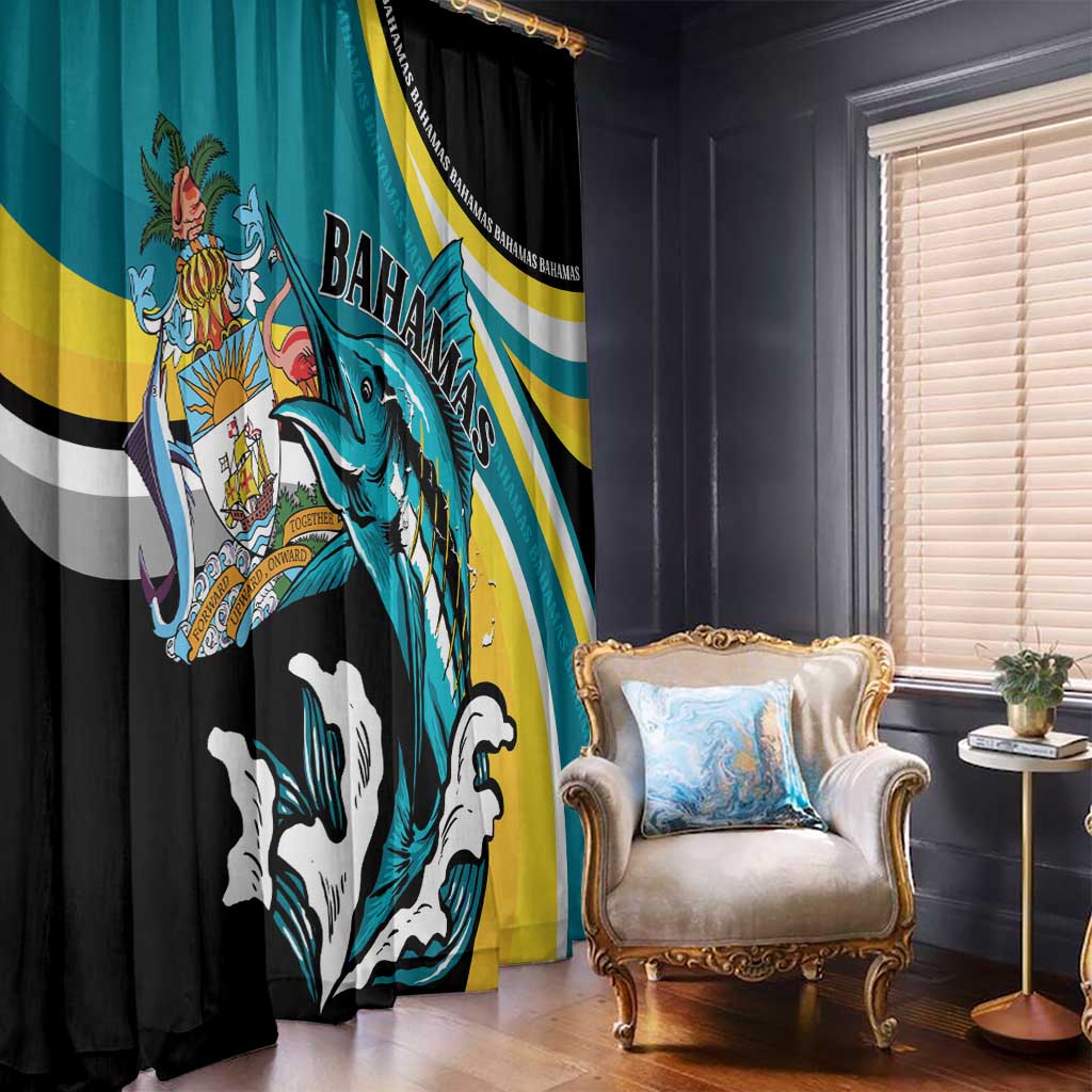 The Bahamas Blue Marlin Window Curtain Bahamian Coat Of Arms