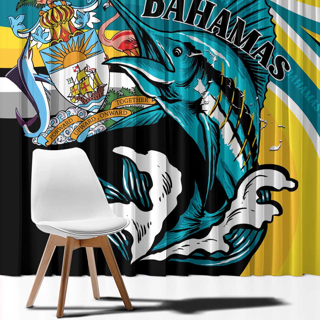 The Bahamas Blue Marlin Window Curtain Bahamian Coat Of Arms