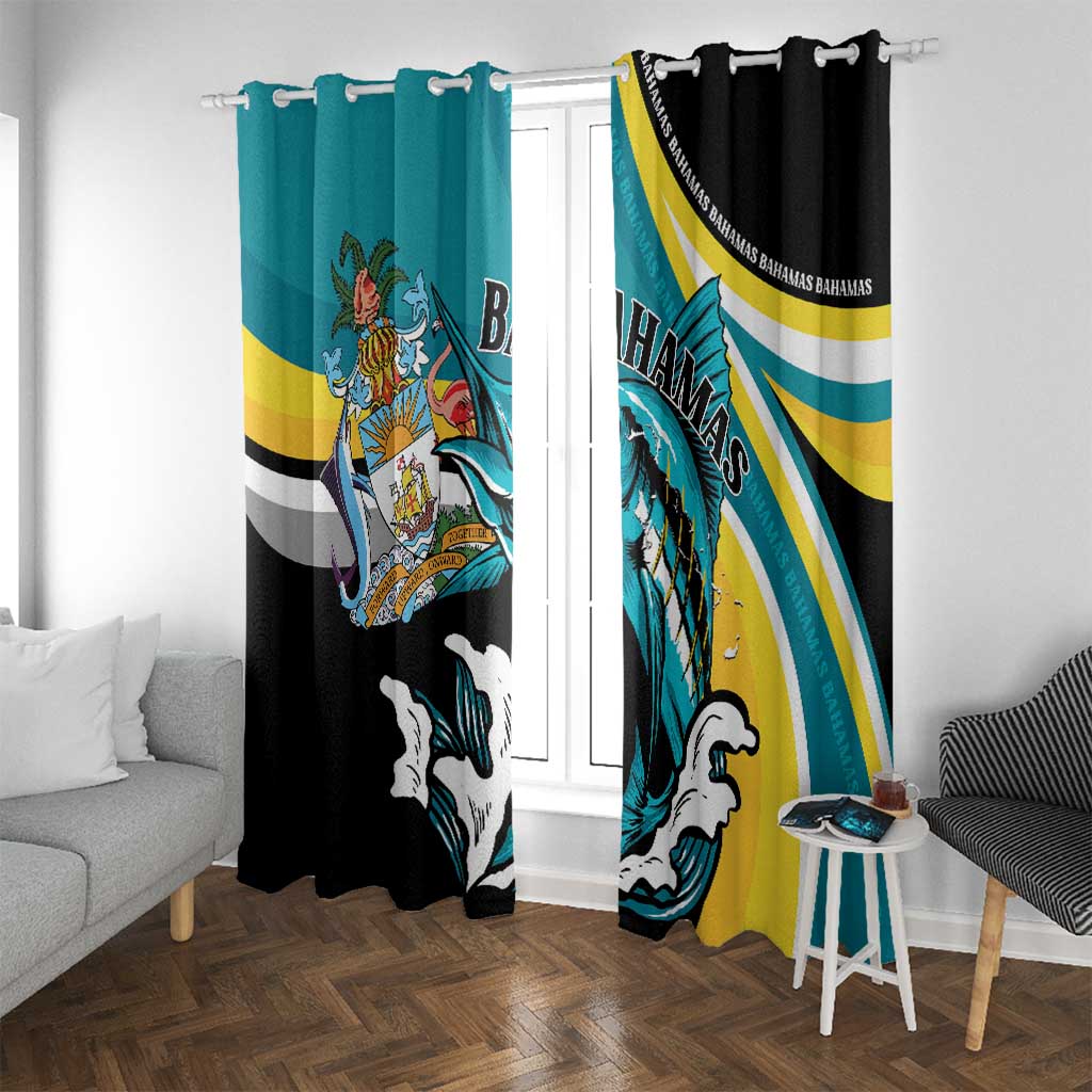 The Bahamas Blue Marlin Window Curtain Bahamian Coat Of Arms