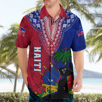Personalised Haiti Hawaiian Shirt Ayiti Neg Maron With Dashiki Royal - Wonder Print Shop