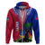 Personalised Haiti Hoodie Ayiti Neg Maron With Dashiki Royal - Wonder Print Shop