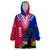 Personalised Haiti Wearable Blanket Hoodie Ayiti Neg Maron With Dashiki Royal - Wonder Print Shop