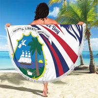 Liberia Independence Day Beach Blanket July 26 Lion Coat of Arms - Wonder Print Shop