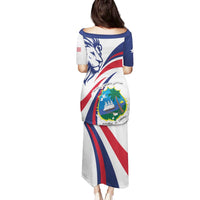 Liberia Independence Day Family Matching Puletasi and Hawaiian Shirt July 26 Lion Coat of Arms - Wonder Print Shop