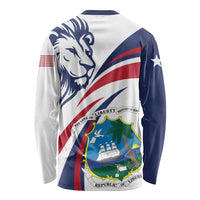 Liberia Independence Day Long Sleeve Shirt July 26 Lion Coat of Arms - Wonder Print Shop
