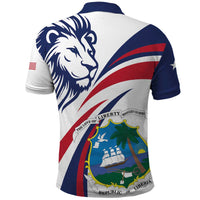 Liberia Independence Day Polo Shirt July 26 Lion Coat of Arms - Wonder Print Shop