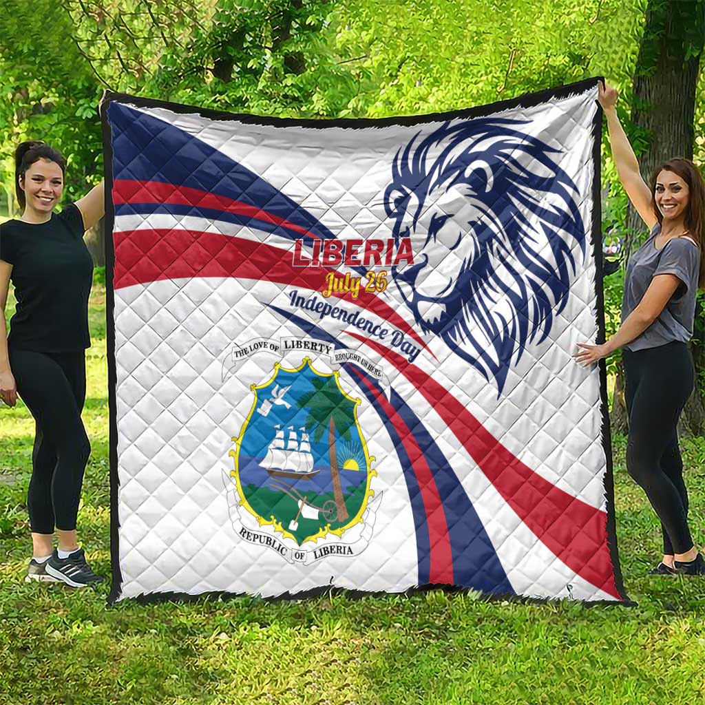 Liberia Independence Day Quilt July 26 Lion Coat of Arms - Wonder Print Shop