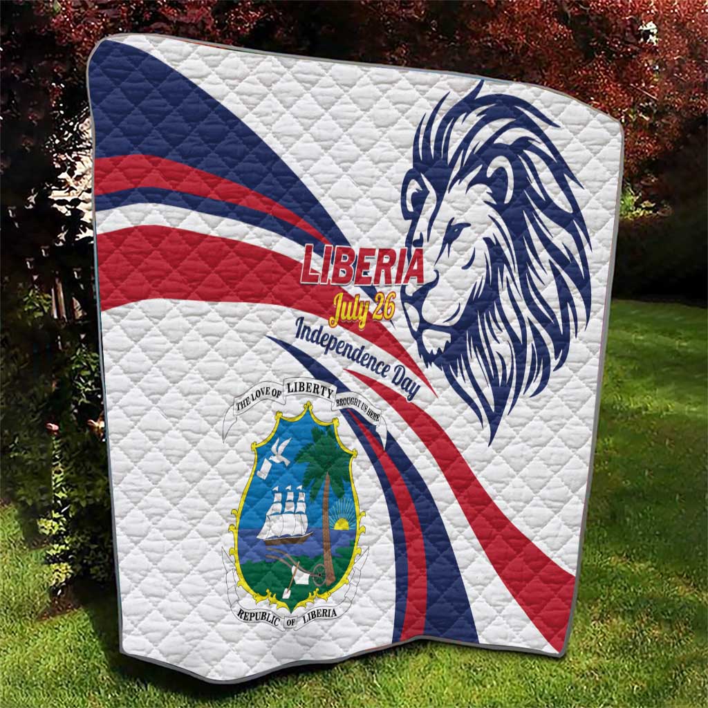 Liberia Independence Day Quilt July 26 Lion Coat of Arms - Wonder Print Shop