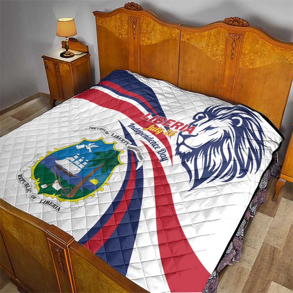 Liberia Independence Day Quilt July 26 Lion Coat of Arms - Wonder Print Shop