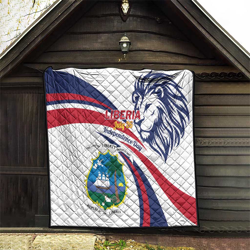 Liberia Independence Day Quilt July 26 Lion Coat of Arms - Wonder Print Shop