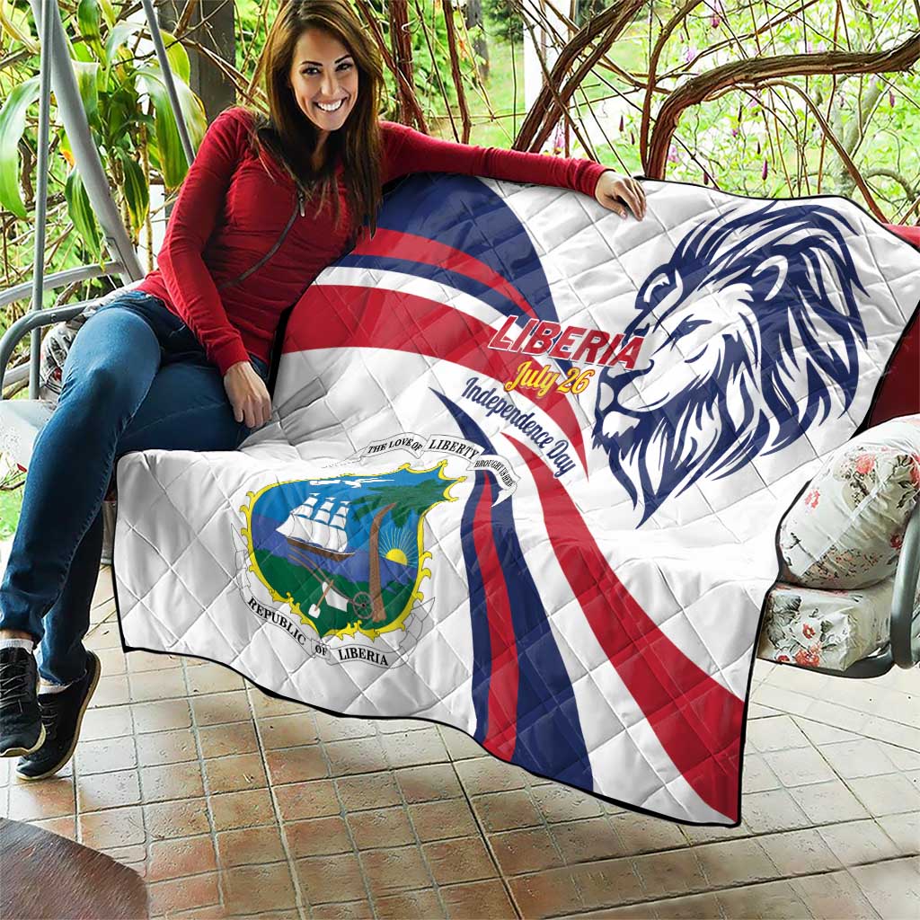 Liberia Independence Day Quilt July 26 Lion Coat of Arms - Wonder Print Shop