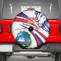 Liberia Independence Day Spare Tire Cover July 26 Lion Coat of Arms - Wonder Print Shop