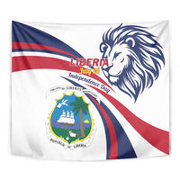 Liberia Independence Day Tapestry July 26 Lion Coat of Arms - Wonder Print Shop