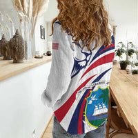 Liberia Independence Day Women Casual Shirt July 26 Lion Coat of Arms - Wonder Print Shop