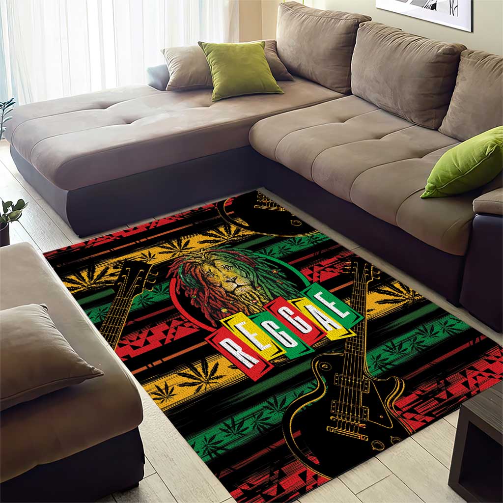 International Reggae Day Area Rug Rastafarian Lion Legend of Reggae - Wonder Print Shop