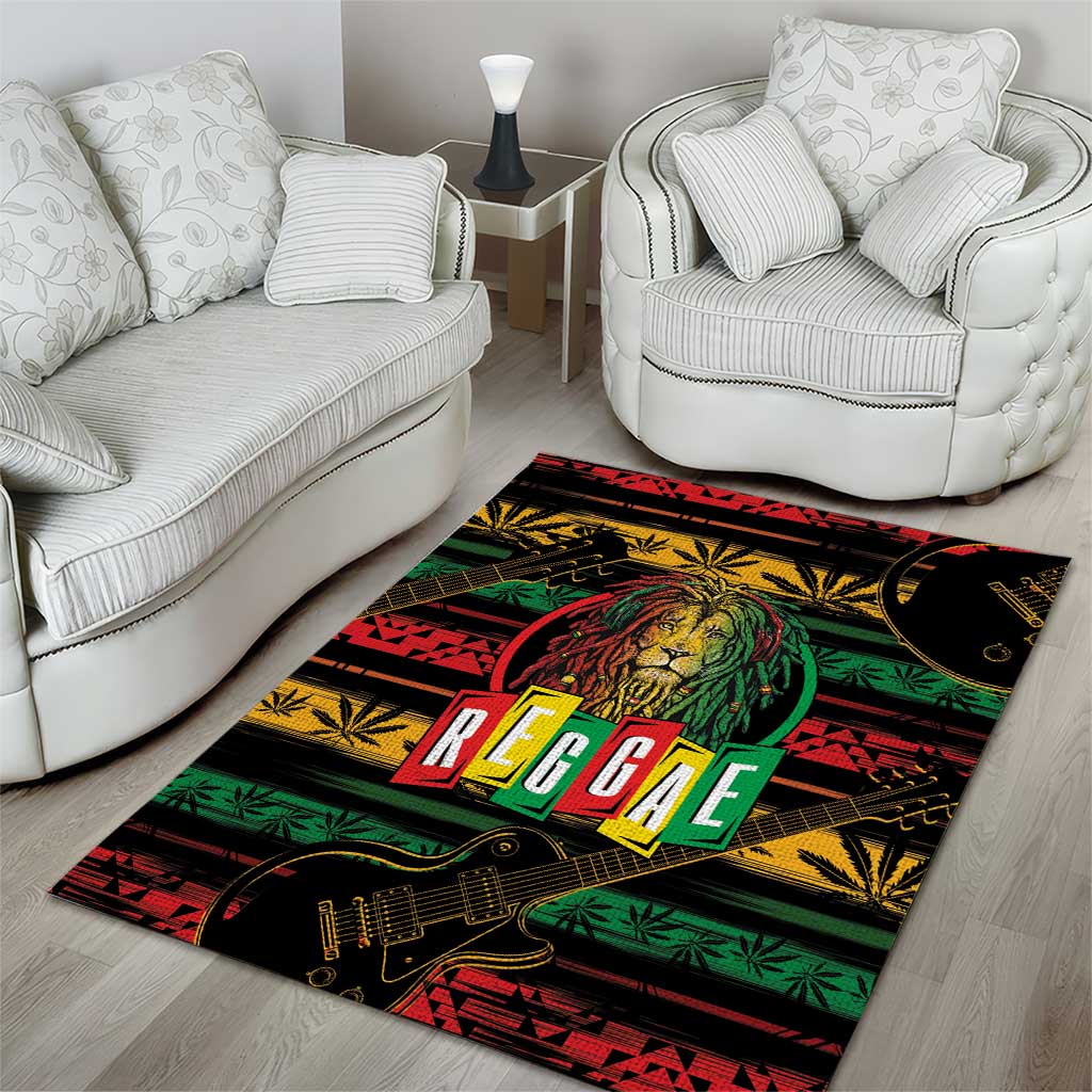 International Reggae Day Area Rug Rastafarian Lion Legend of Reggae - Wonder Print Shop