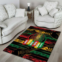 International Reggae Day Area Rug Rastafarian Lion Legend of Reggae - Wonder Print Shop