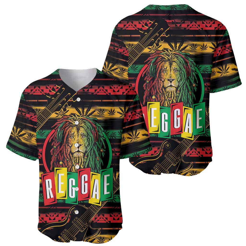 International Reggae Day Baseball Jersey Rastafarian Lion Legend of Reggae - Wonder Print Shop