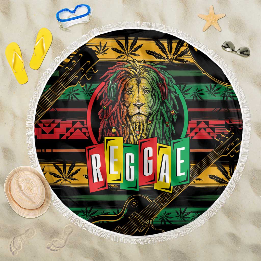 International Reggae Day Beach Blanket Rastafarian Lion Legend of Reggae - Wonder Print Shop