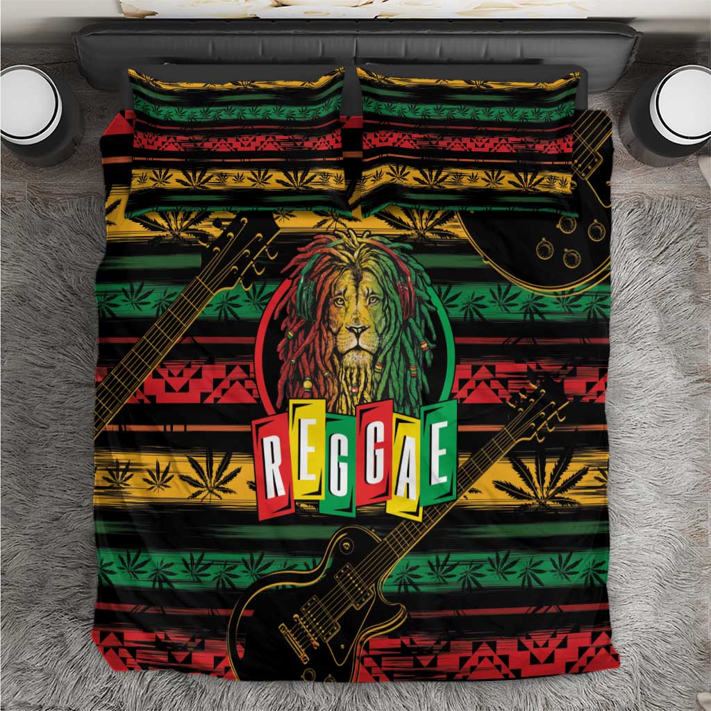 International Reggae Day Bedding Set Rastafarian Lion Legend of Reggae - Wonder Print Shop