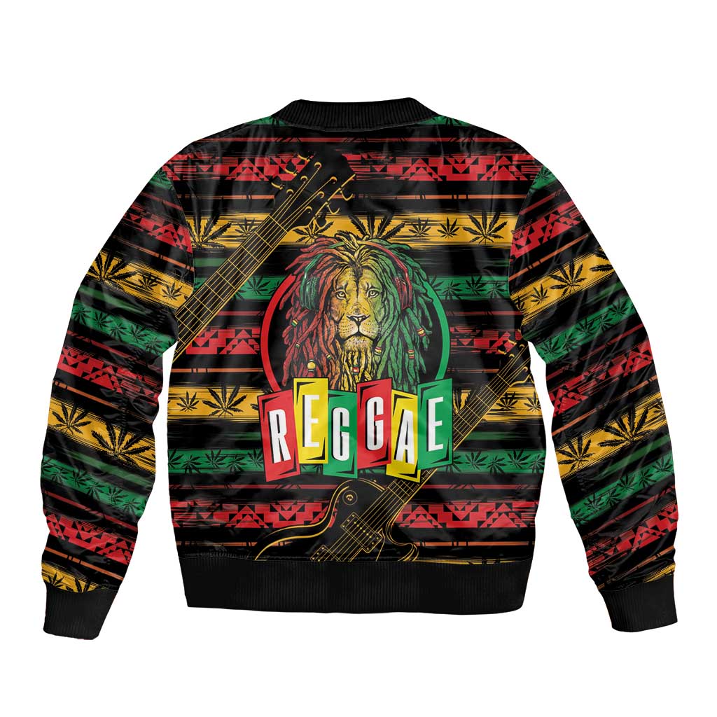 International Reggae Day Bomber Jacket Rastafarian Lion Legend of Reggae - Wonder Print Shop