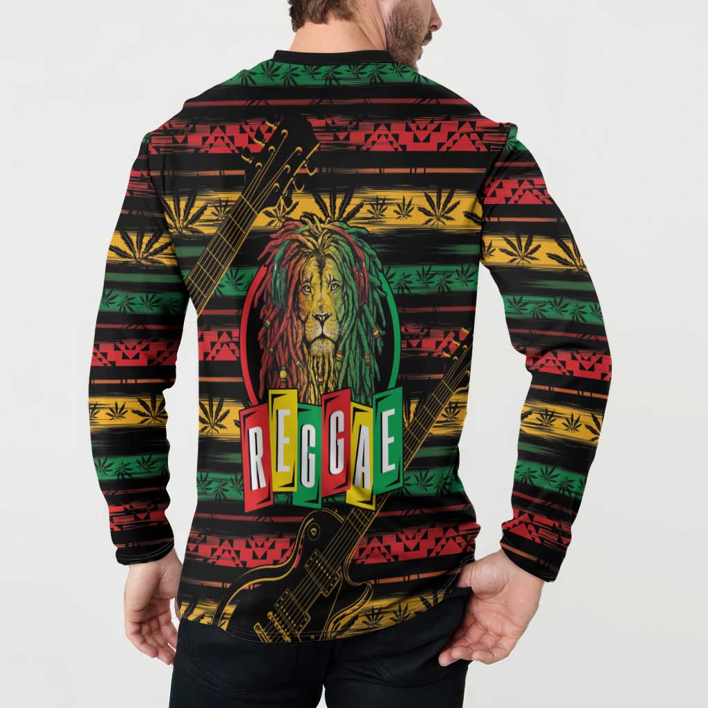International Reggae Day Button Sweatshirt Rastafarian Lion Legend of Reggae - Wonder Print Shop