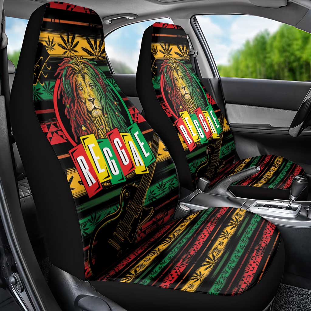 International Reggae Day Car Seat Cover Rastafarian Lion Legend of Reggae - Wonder Print Shop