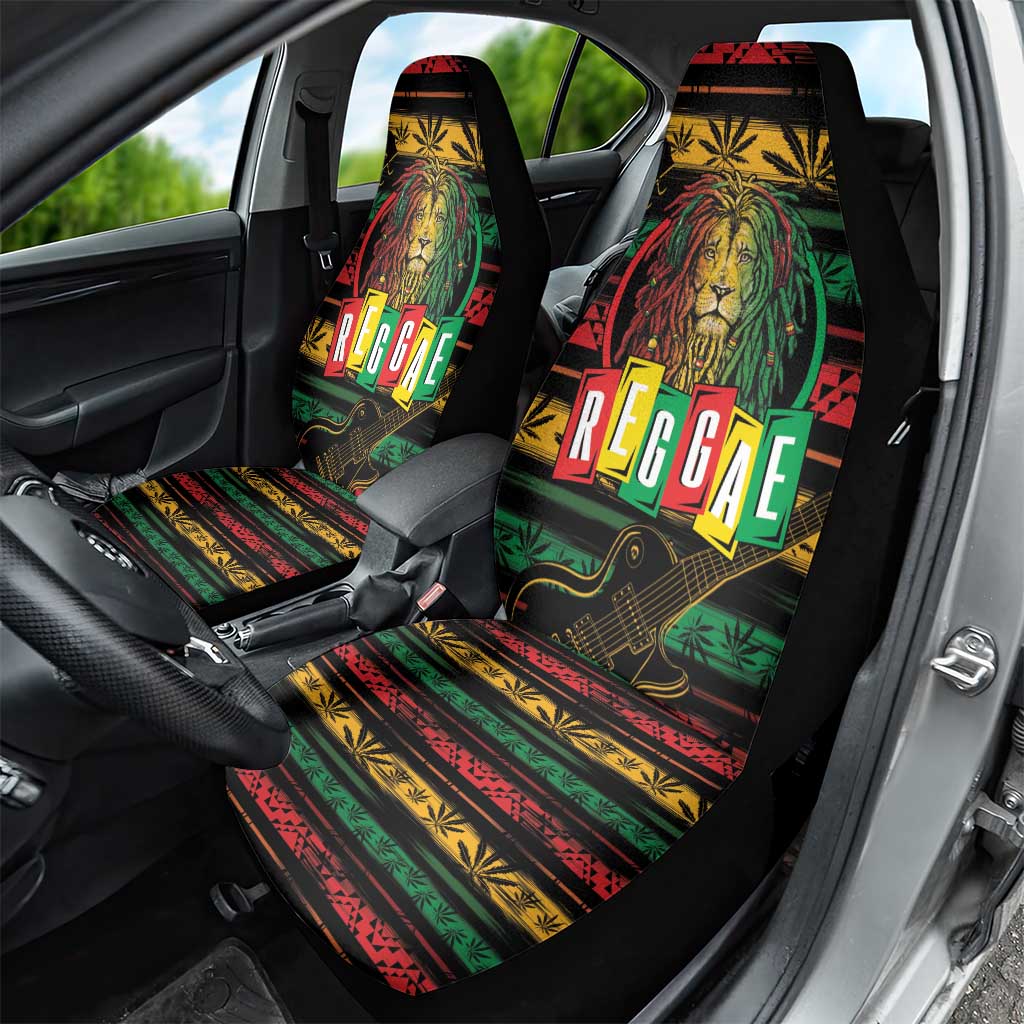 International Reggae Day Car Seat Cover Rastafarian Lion Legend of Reggae - Wonder Print Shop