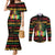 International Reggae Day Couples Matching Mermaid Dress and Long Sleeve Button Shirt Rastafarian Lion Legend of Reggae