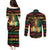 International Reggae Day Couples Matching Puletasi and Long Sleeve Button Shirt Rastafarian Lion Legend of Reggae - Wonder Print Shop