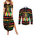 International Reggae Day Couples Matching Summer Maxi Dress and Long Sleeve Button Shirt Rastafarian Lion Legend of Reggae - Wonder Print Shop
