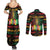 International Reggae Day Couples Matching Summer Maxi Dress and Long Sleeve Button Shirt Rastafarian Lion Legend of Reggae - Wonder Print Shop