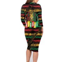International Reggae Day Family Matching Long Sleeve Bodycon Dress and Hawaiian Shirt Rastafarian Lion Legend of Reggae - Wonder Print Shop