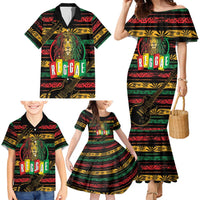 International Reggae Day Family Matching Mermaid Dress and Hawaiian Shirt Rastafarian Lion Legend of Reggae - Wonder Print Shop